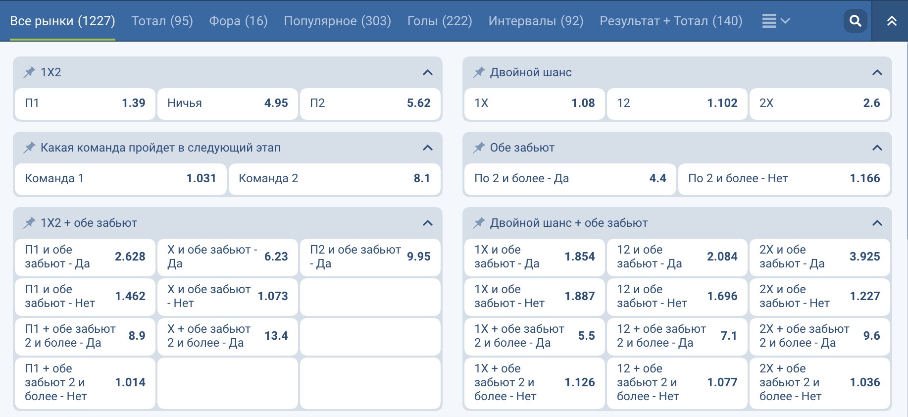 ставки на футбол